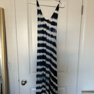 Tie dye backless cotton dress